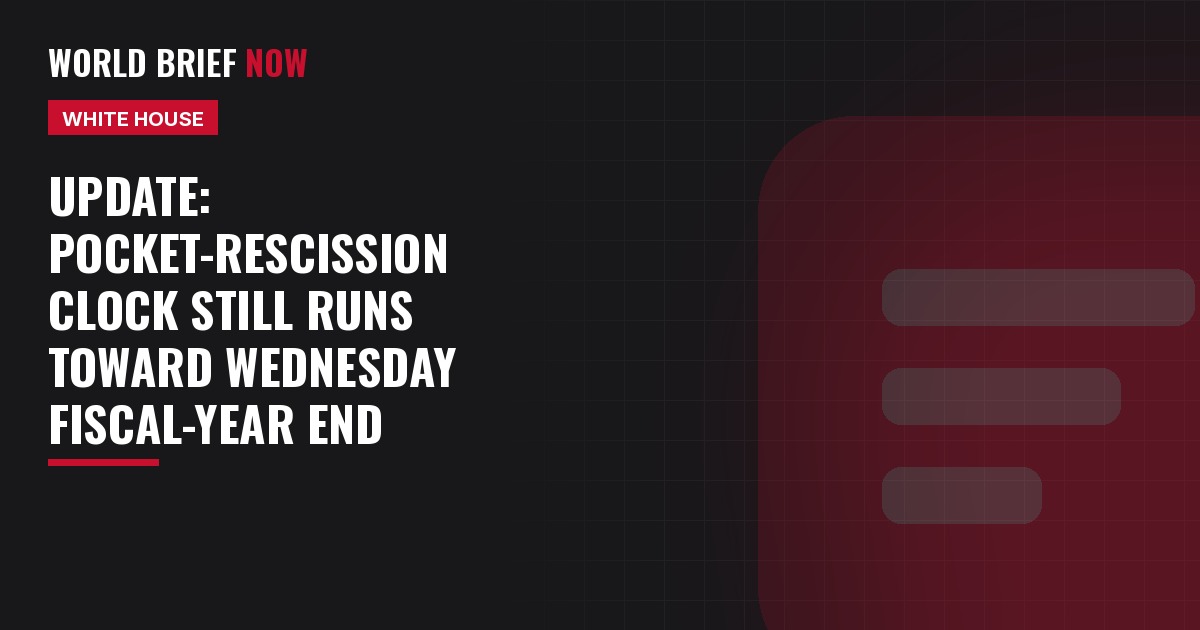 Update: Pocket-rescission clock still runs toward Wednesday fiscal-year end
