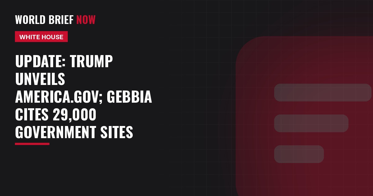 Update: Trump unveils America.gov; Gebbia cites 29,000 government sites